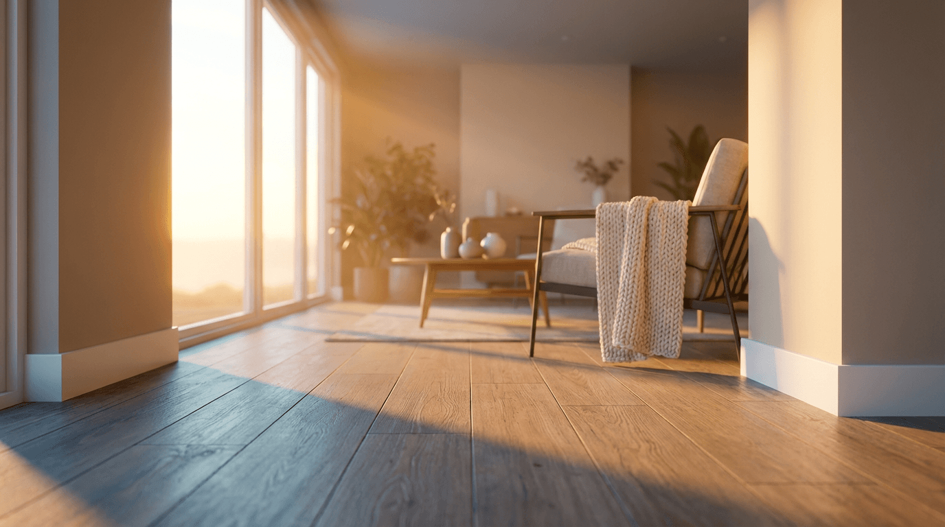 Homeowner reviewing a maintenance checklist with a home manager in a bright Toronto living room